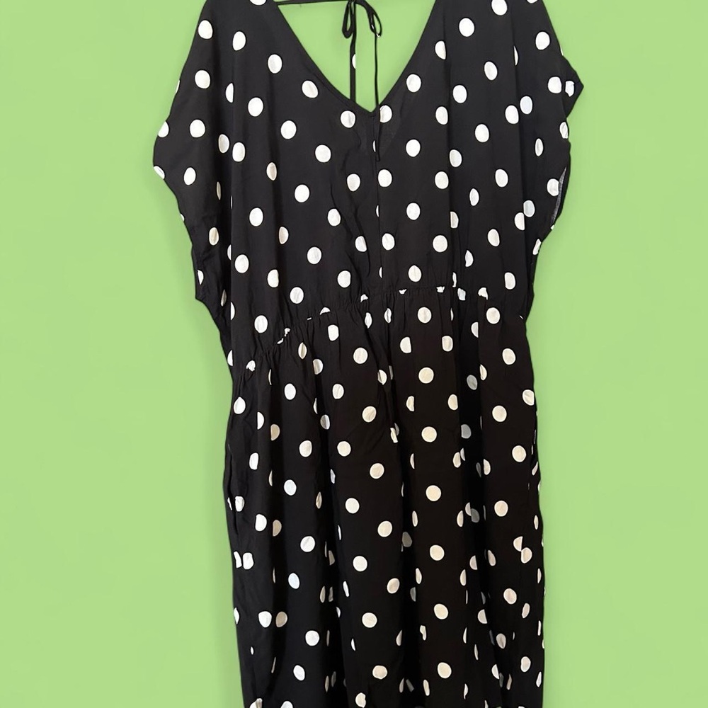Ava & Viv Black and White Polka Dot Dress
